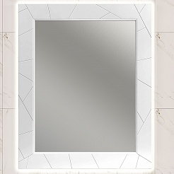 Opadiris Зеркало для ванной Луиджи 80 белое матовое – фотография-1
